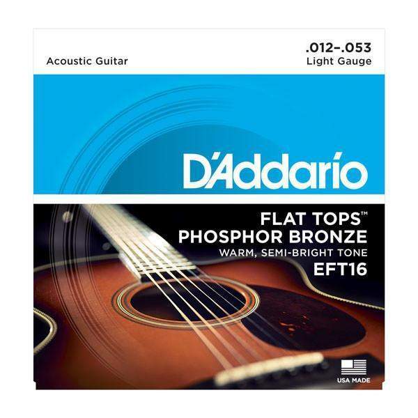 D'Addario EJ16 Phosphor Bronze Acoustic Guitar Strings - Light 12-53 Gauge for Warm Tone & Longevity | Perfect for Folk, Country & Fingerstyle Playing