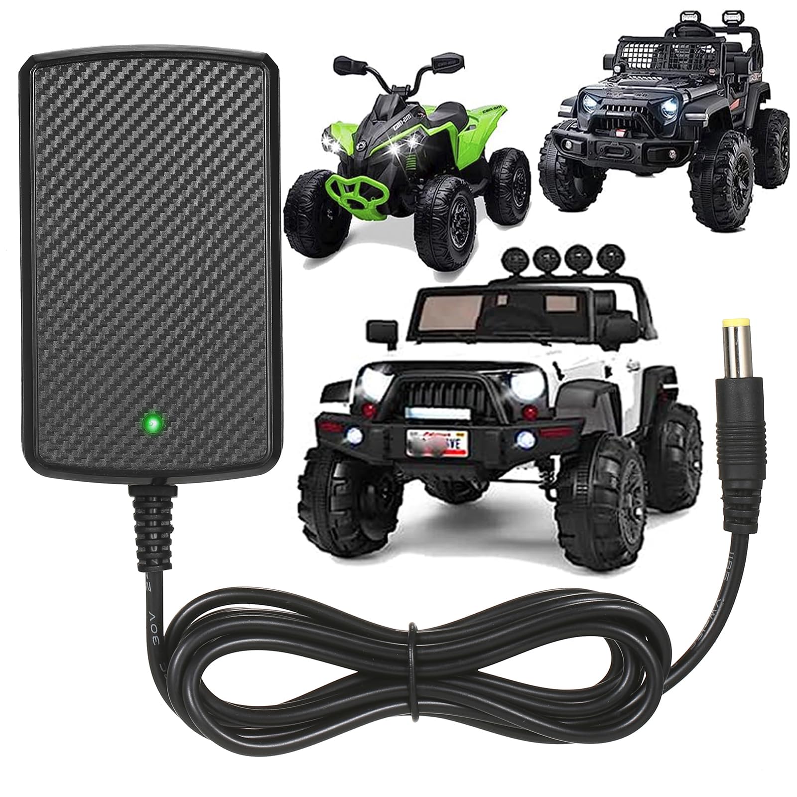 24V Kids Ride On Toy Car Charger - Compatible with Best Choice Products, Kidzone, Bumper Car, SUV, Dynacraft Jeep, ATV, Wrangler - Perfect for Outdoor Play & Rechargeable Battery Power Wheels