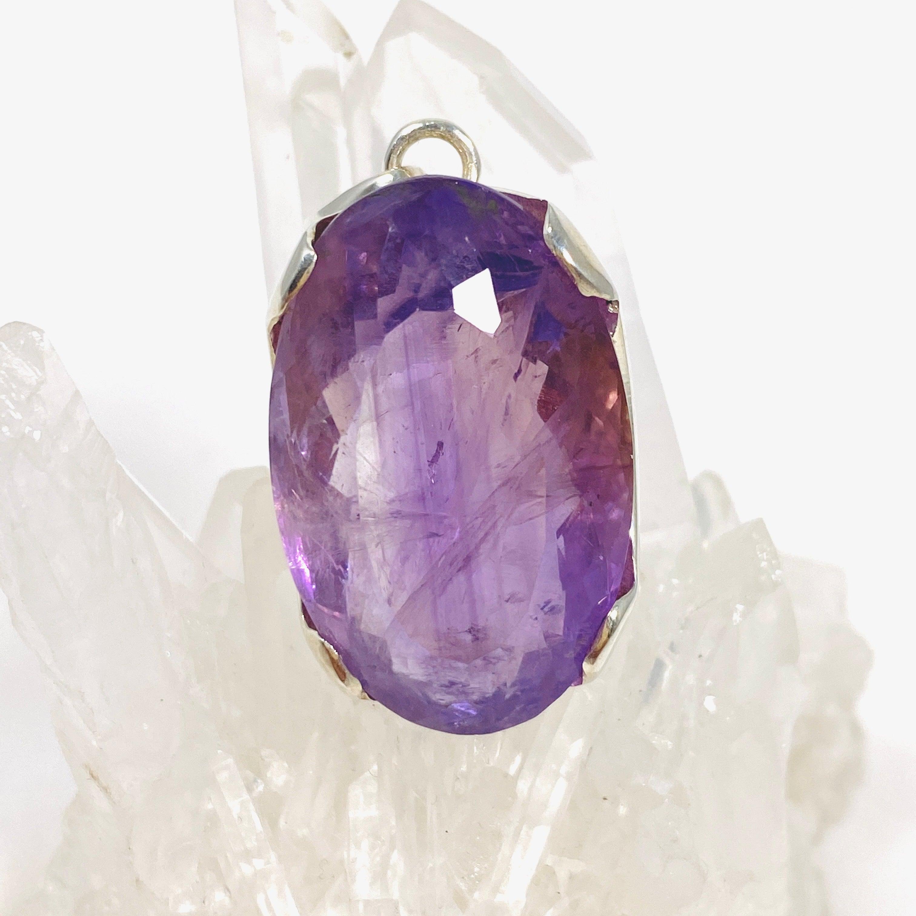 Natural Ametrine Oval Faceted Pendant Necklace KPGJ3380 - Elegant Jewelry for Women, Gift for Her, Perfect for Parties & Special Occasions