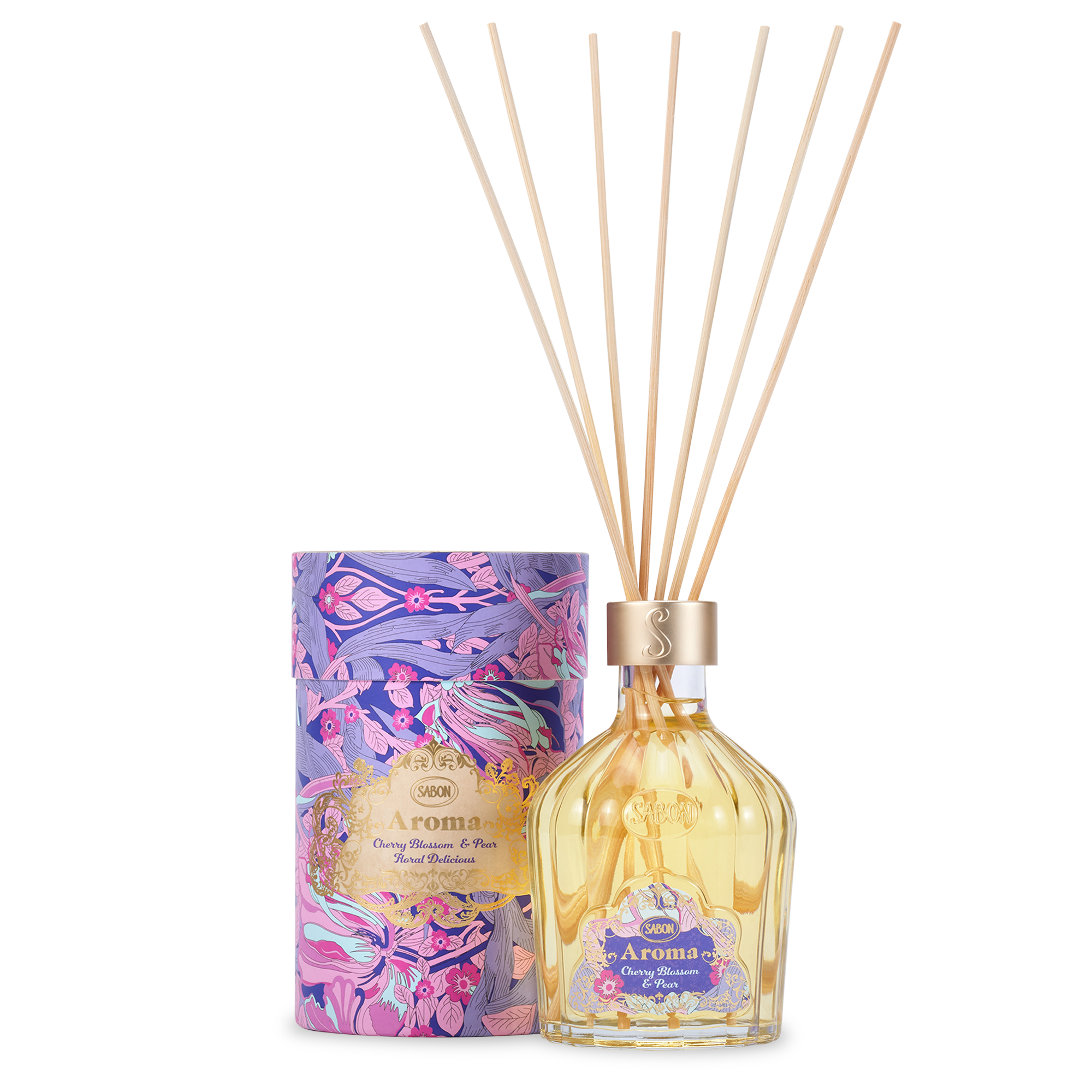 Premium Aroma Reed Diffuser Set - Cherry Blossom & Pear Fragrance (245mL) for Home, Office & Spa Relaxation | Long-Lasting Essential Oil Diffuser for Aromatherapy & Mood Enhancement