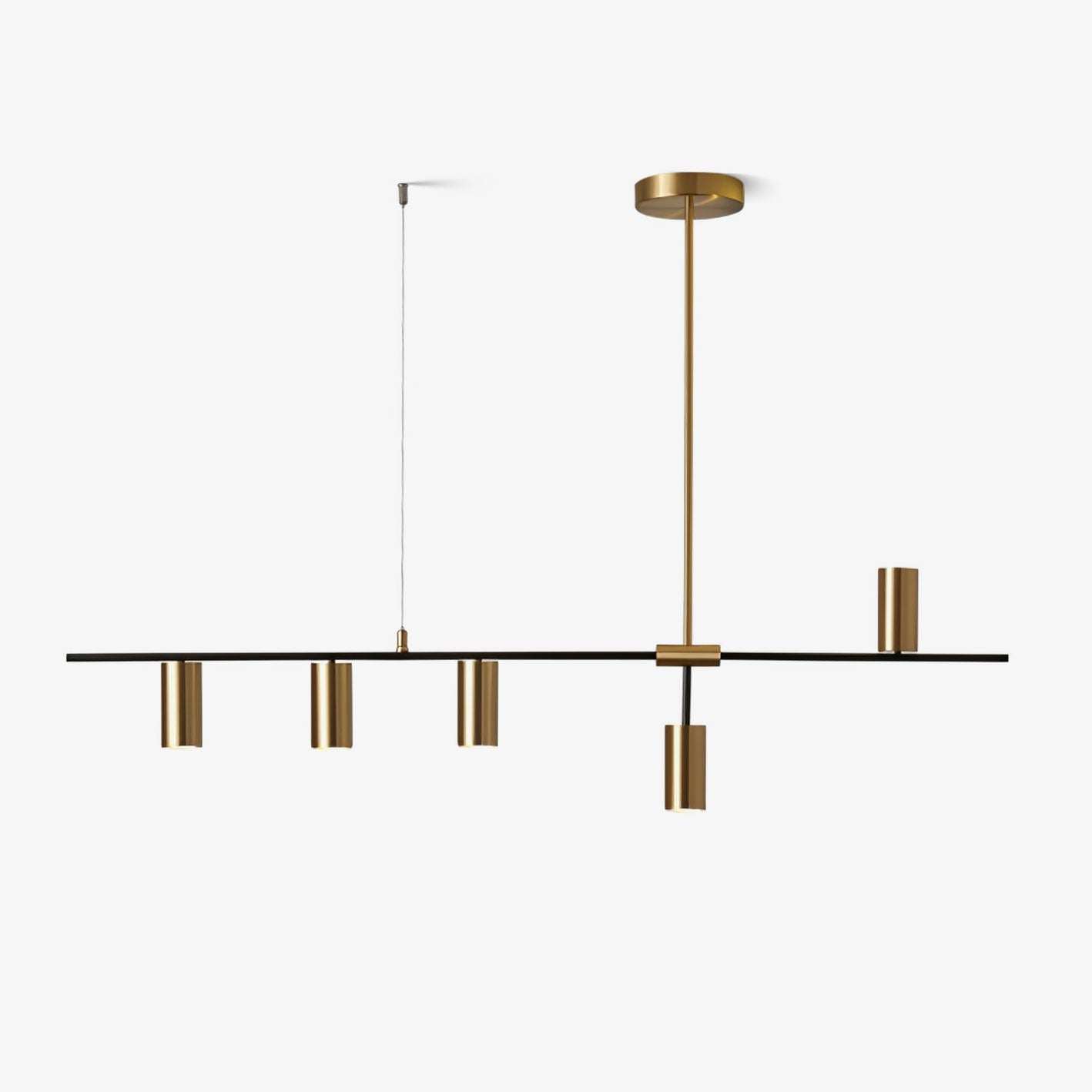 Cassandra Linear Chandelier - Modern 6-Light LED Pendant Lighting Fixture for Dining Room, Kitchen Island & Living Room Decor
