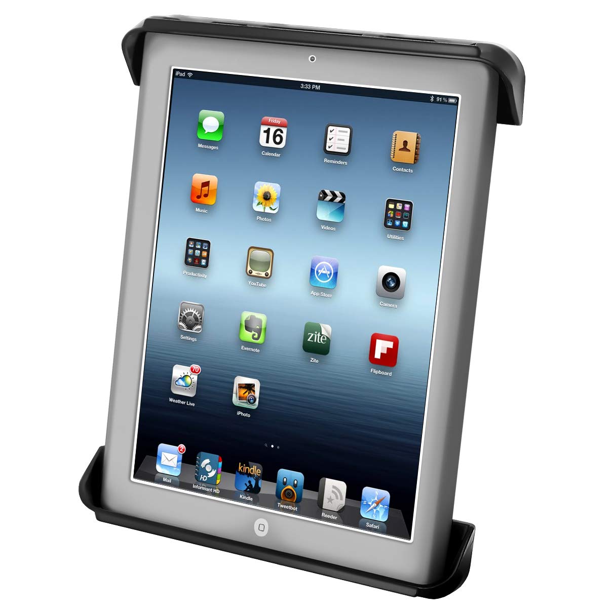 RAM Mounts Tab-Tite Tablet Holder for Apple iPad Gen 1-4 & More | RAM-HOL-TAB3U | Compatible with RAM B 1