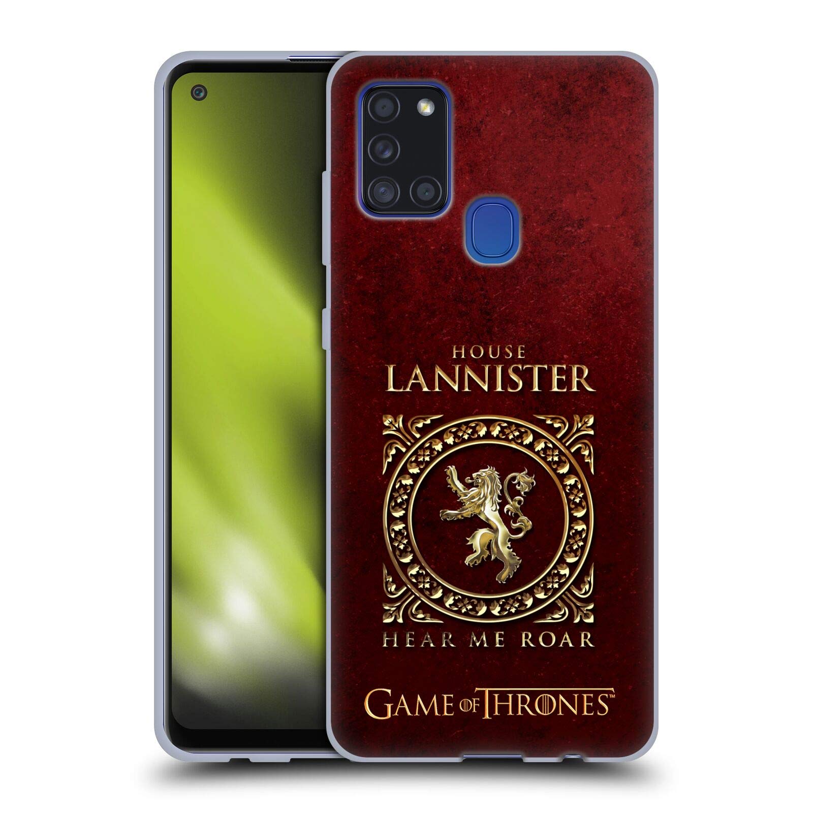 Head Case Designs HBO Game of Thrones Lannister Metallic Sigils Soft Gel Case for Samsung Galaxy A21s (2020) - Protective Cover for Daily Use, Travel & Showcases