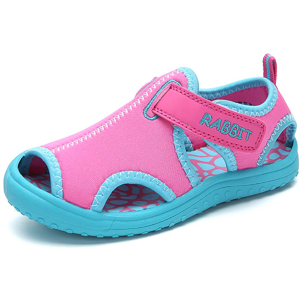 Skeblo Quick Dry Water Shoes for Boys & Girls - Closed-Toe Aquatic Sport Sandals for Swimming, Beach, Pool & Water Park Activities