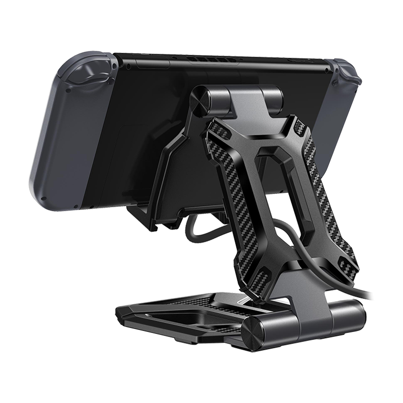 Heavy Duty Phone Stand for Desk - Foldable & Portable, Fits in Pocket - Black | Perfect for Office, Home, and Travel Use