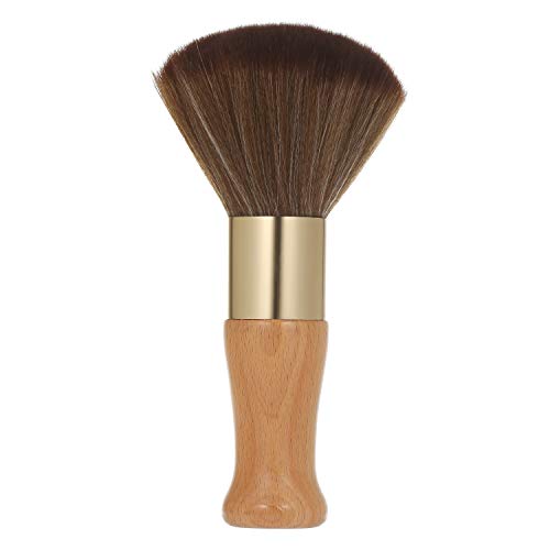 Professional Large Neck Duster Brush - Soft Bristle Hair Cutting & Face Cleaning Brush with Wooden Handle - Perfect for Salon Stylists & Home Haircuts (Barber Tools, Grooming Essentials)