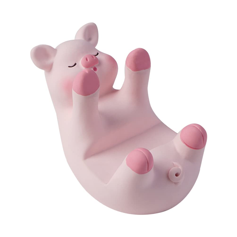 Cute Pink Pig Phone Stand - Resin Tablet Holder for Office & Home Decor