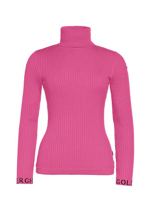 Goldbergh Mira Long Sleeve Knit Sweater in Passion Pink - Women's Casual Pullover for Fall & Winter Layering | Perfect for Office, Dates & Cozy Evenings