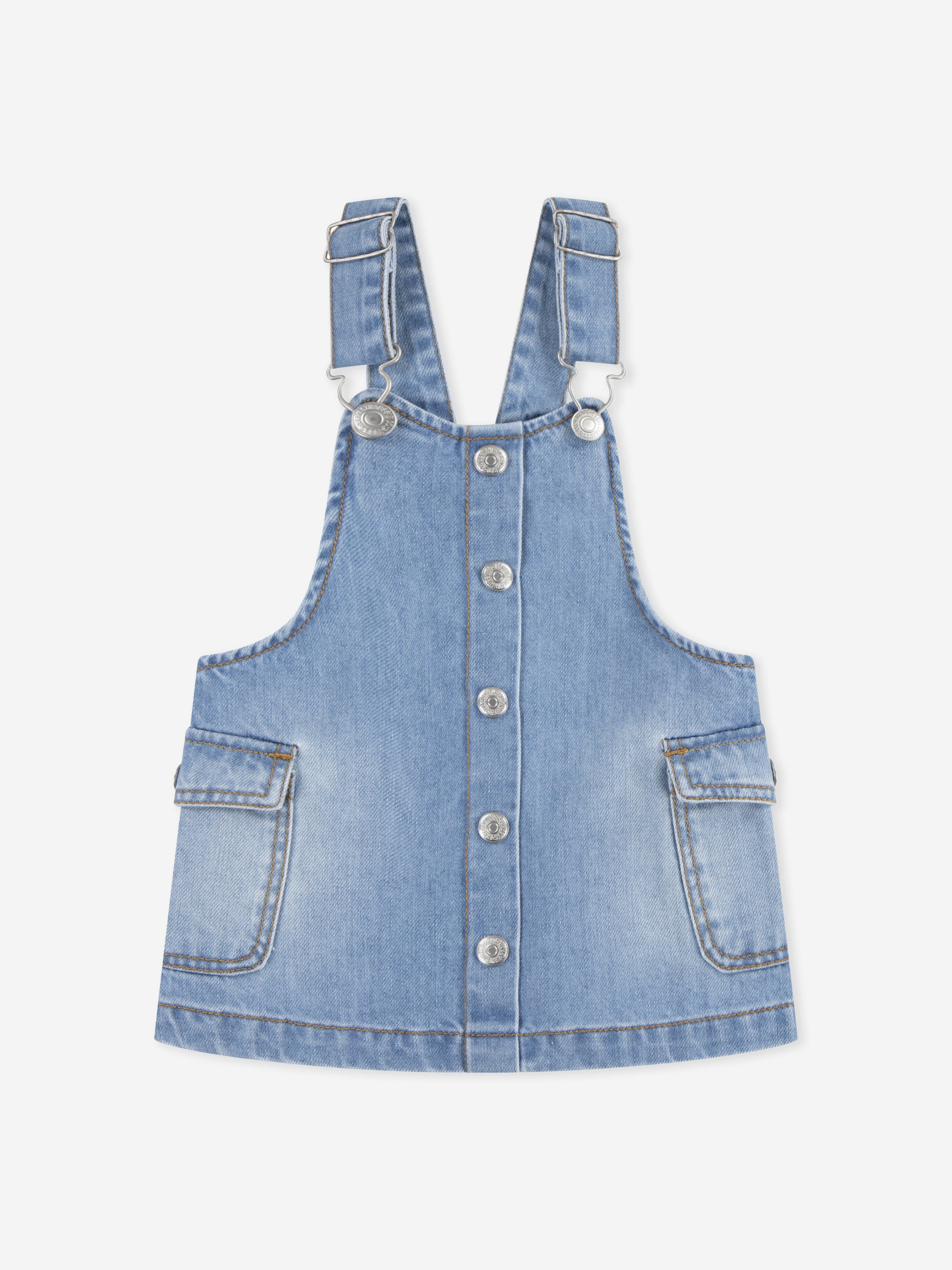 Baby Girls Cargo Pocket Skirtall in Blue - Stylish & Comfortable Toddler Jumper for Playdates, Daycare & Outdoor Adventures