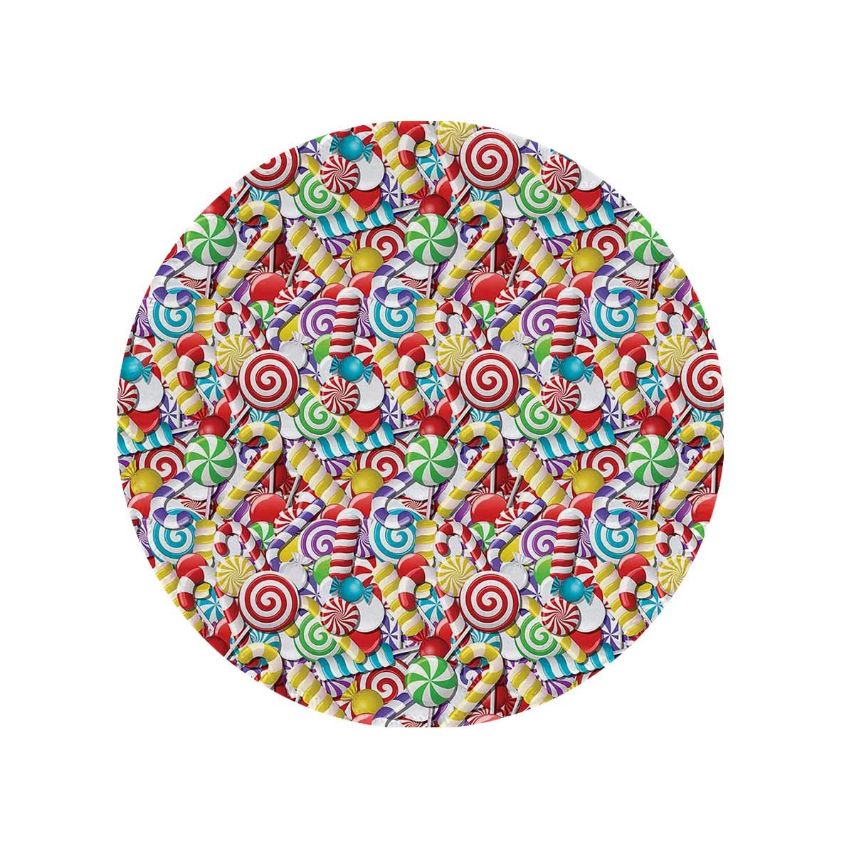 Non-Slip Round Mouse Pad for Laptop & Computer - 2PCS Set with Rubber Base, Cute Bonbons Lollipop Design, Personalized Small Mousepad (7.9×7.9×0.12 inches) - Perfect for Office, Gaming & Home Workspace