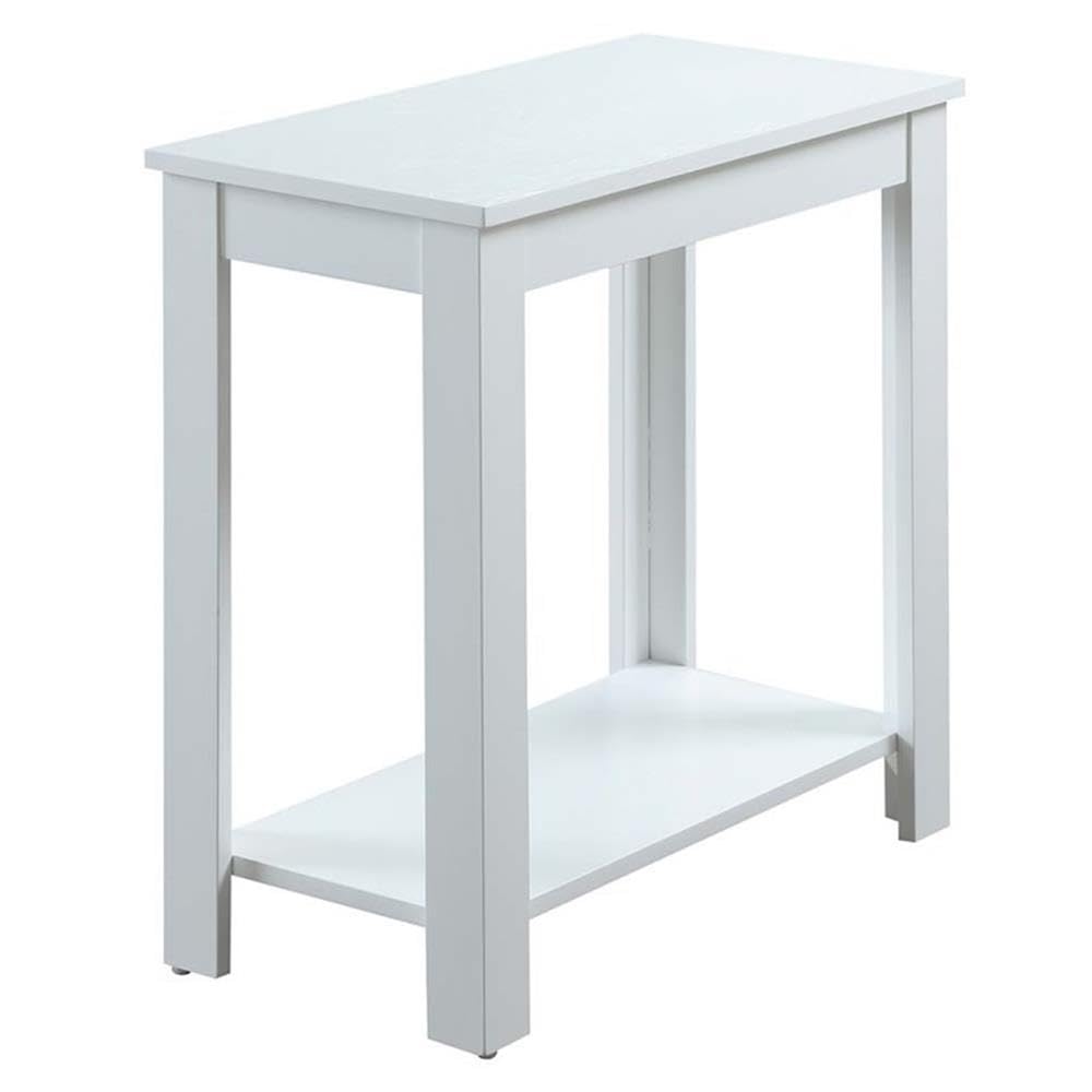 Pemberly Row 1 Shelf Traditional Wood White Chairside End Table - Perfect for Living Room, Bedroom & Office Side Table for Lamps, Books & Decor