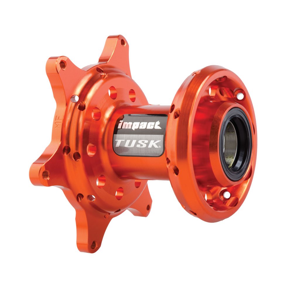 TUSK Impact Motorcycle Hub - Front Orange Compatible with GASGAS MC 50 2021-2025 | Durable Off-Road Wheel Hub for Motocross & Trail Riding