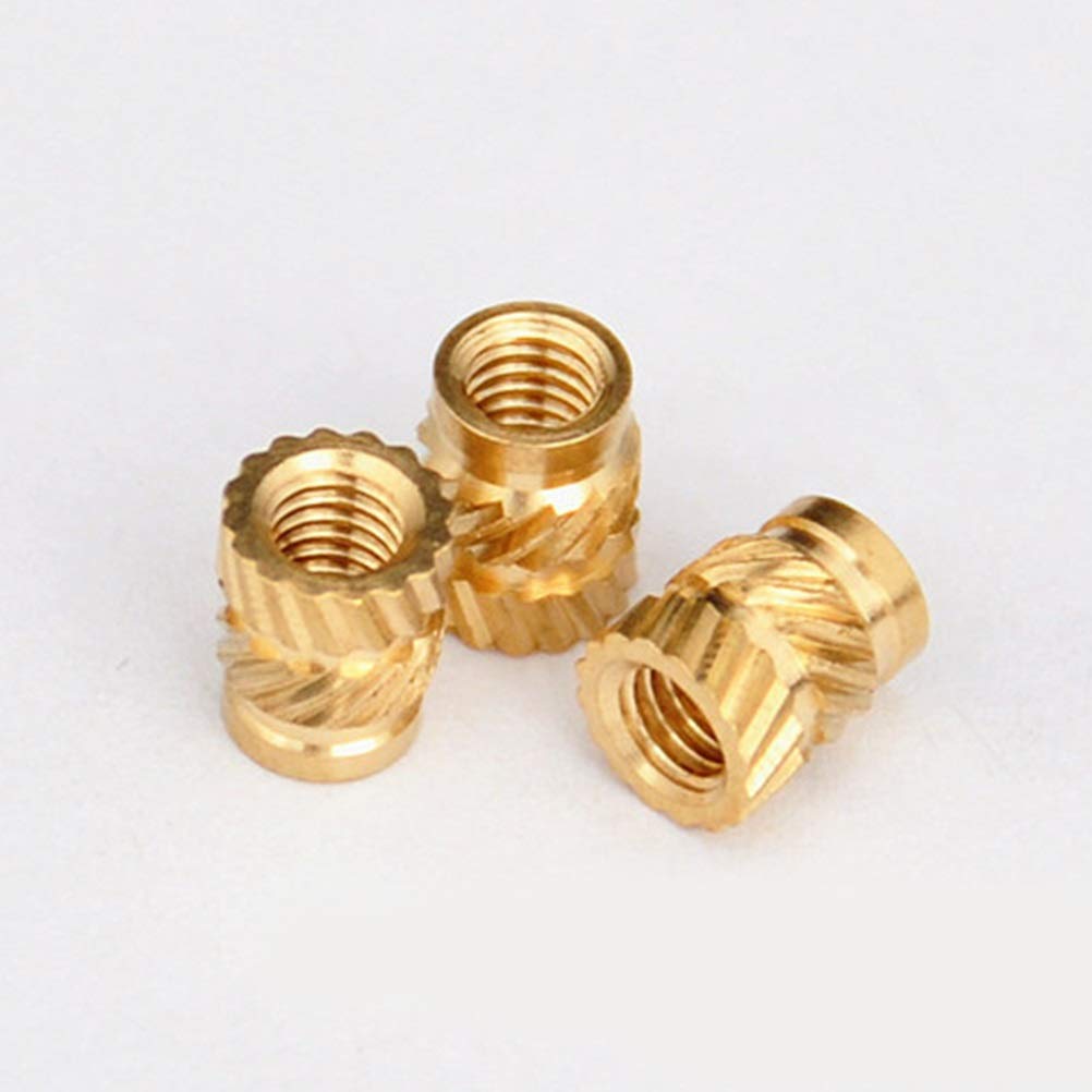 M3 Thread Knurled Brass Heat Set Insert Nuts - 100pcs - Heat Resistant Embedment Nuts for 3D Printing & CNC Projects - Perfect for PLA, ABS, PETG Filaments