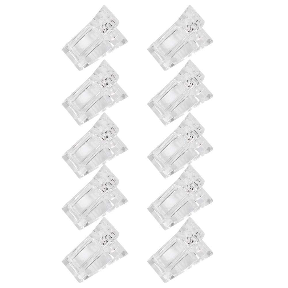 10pcs Transparent Poly Gel Nail Tips Clips - Quick Building Mold Clips for DIY Manicure & Nail Art | Perfect for Salon, Home Use, and Professional Nail Extensions