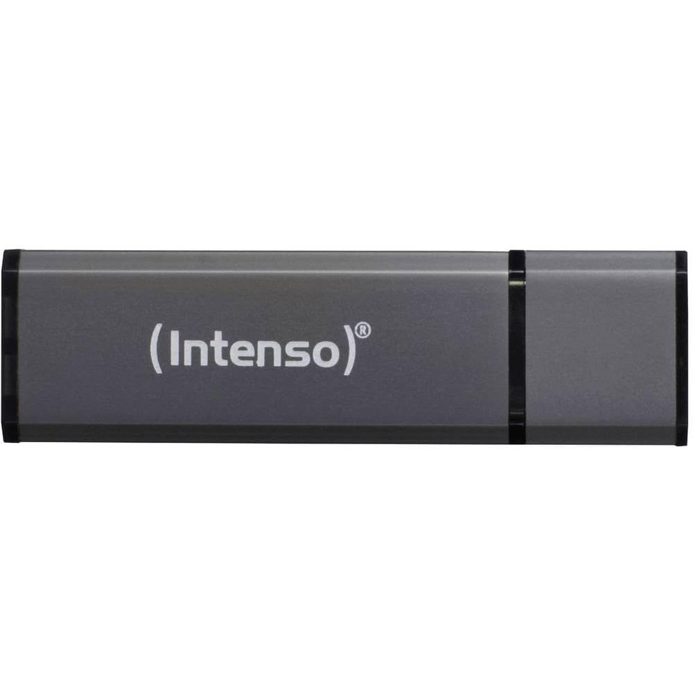 Intenso Alu Line 8GB USB 2.0 Flash Drive - High-Speed Pendrive Memory Stick in Anthracite - Perfect for Data Storage, File Transfer & Backup (Office, School, Travel)