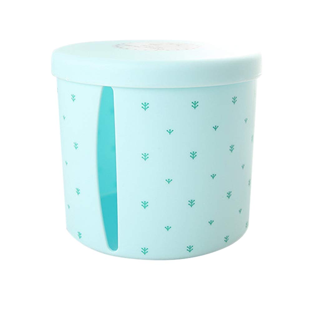 UPKOCH Round Plastic Tissue Box Holder - Stylish Napkin Paper Storage Case & Organizer for Home, Office, Bedroom, Bathroom, Table & Car Decor (Blue) - Perfect for Living Rooms, Desks & Vehicle Consoles