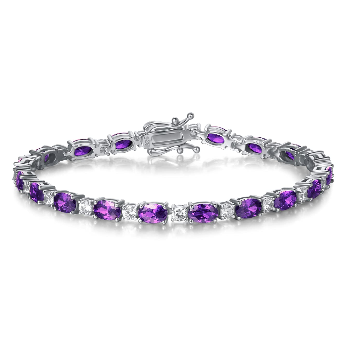 FANCIME Sterling Silver Birthstone Tennis Bracelet - Dainty Charm Bracelet for Women, Mom, Birthday Gifts | Perfect for Everyday Wear, Special Occasions & Personalized Jewelry Collection
