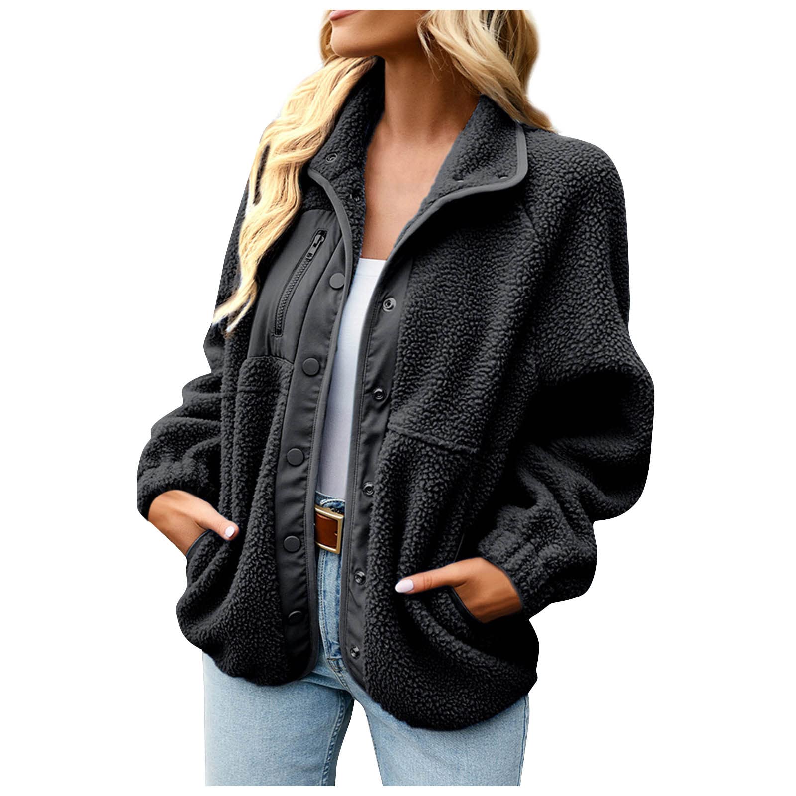 Women's Long Sleeve Solid Color Cardigan Sweater - Cozy Fall Winter Knit Jacket for Casual Wear, Office & Layering Outfits