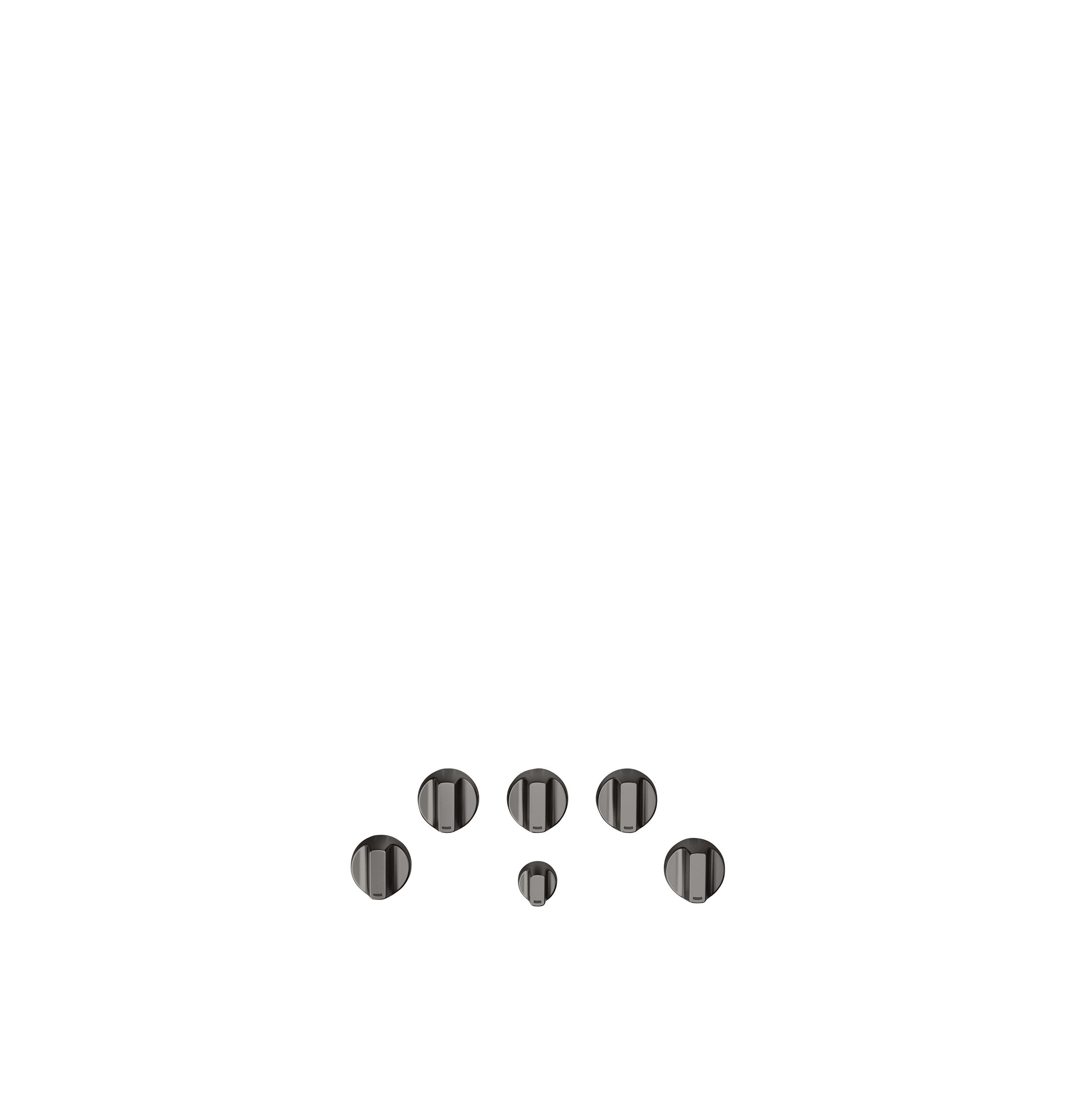 Brushed Black 5-Piece Gas Stove Knob Set - Replacement Cooktop Control Knobs for Kitchen Appliances | Perfect for Gas Ranges, Stovetops & Oven Controls