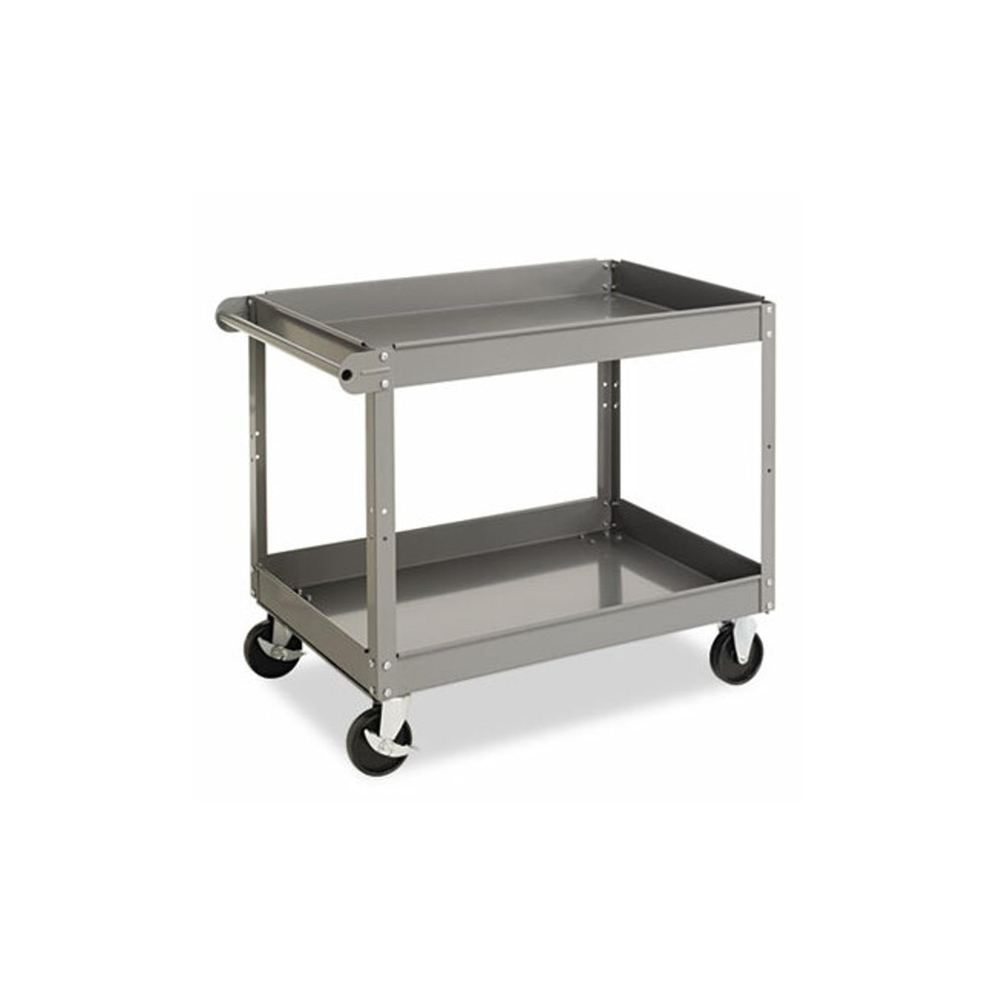 Sturdy 2-Tier Metal Utility Cart 24