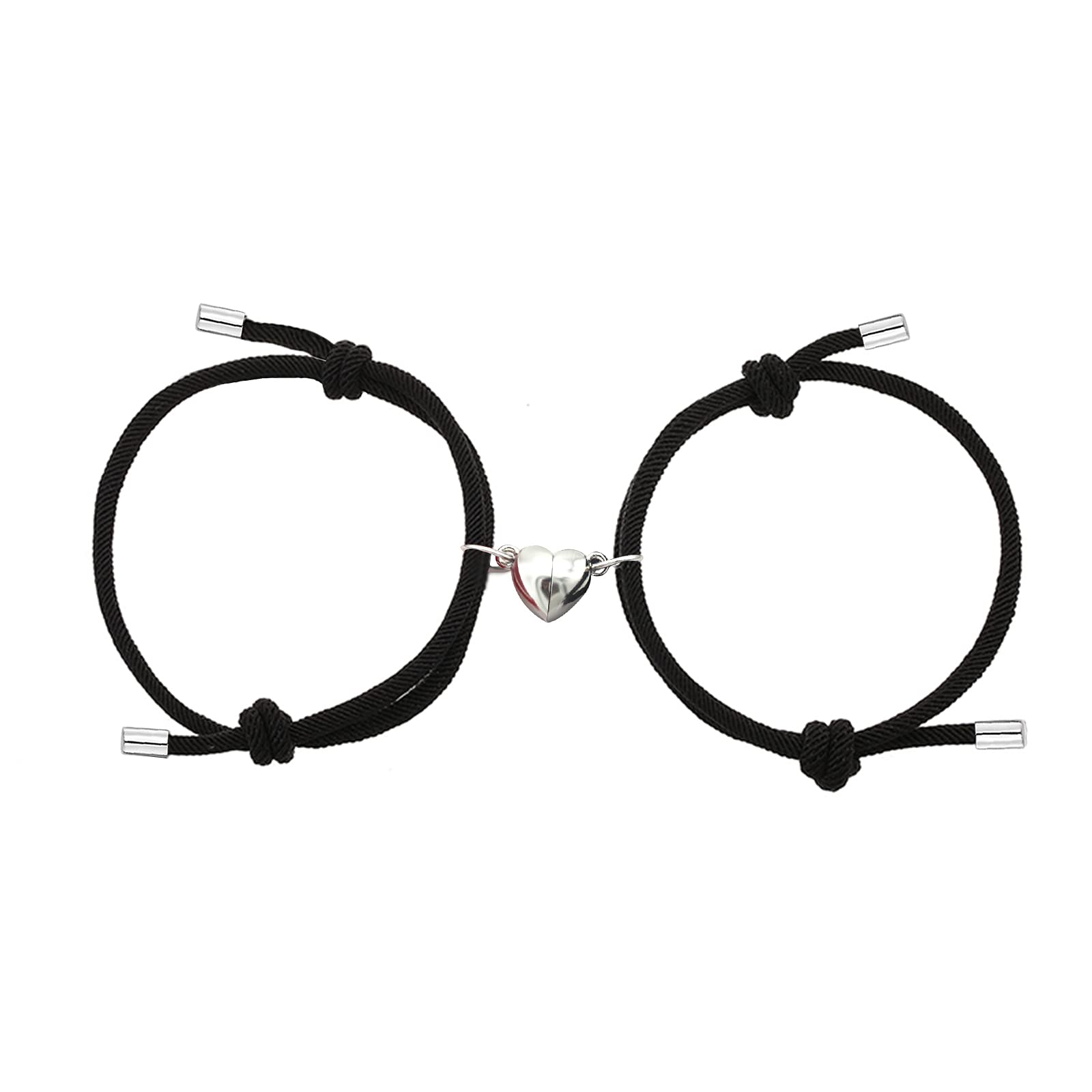 Magnetic Couple Bracelets for Women & Men - Heart Magnet Bracelets for Couples, Boyfriend, Girlfriend, Best Friend - Perfect for Anniversaries, Weddings, and Romantic Gifts