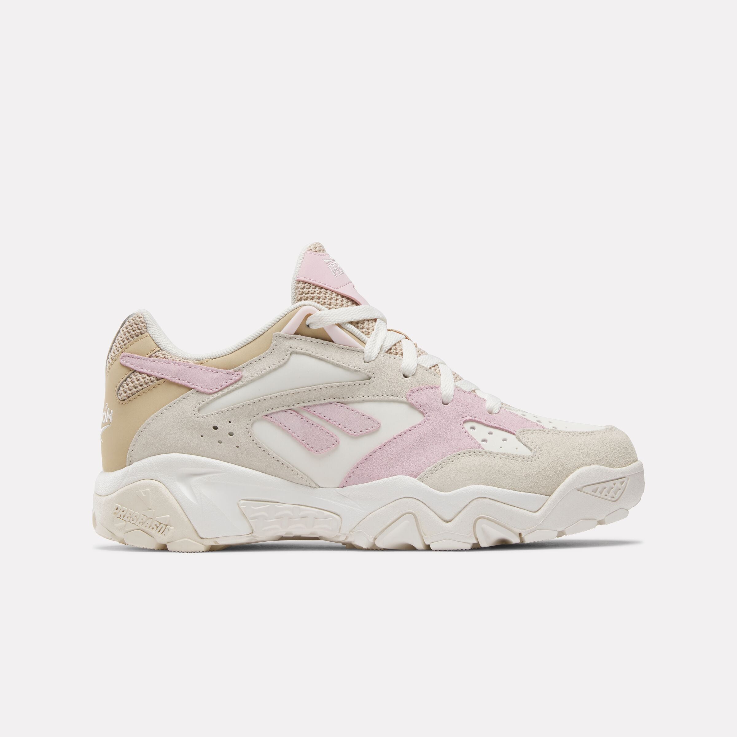 Nike Preseason 94 Low Sneakers - Chalk/Chalk/Frosted Berry Colorway | Comfortable Basketball Shoes for Men & Women | Perfect for Streetwear, Casual Wear & Gym Training