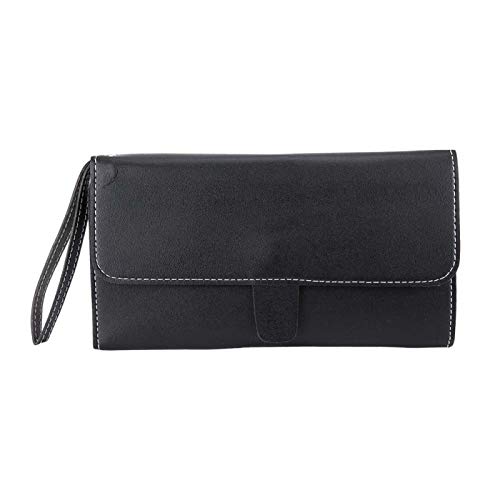 Professional Hair Scissor Holder Pouch - Black PU Leather Lightweight Barber Storage Bag for Stylists & Makeup Artists | Perfect for Salon, Travel & Home Use
