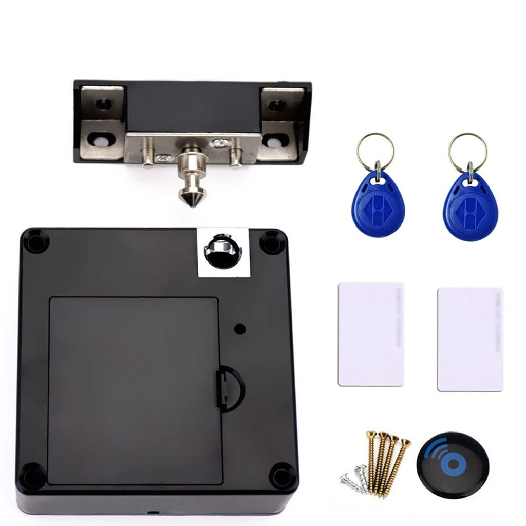 GANFANREN 13.56MHz Invisible Smart Cabinet Lock - Keyless RFID IC Card Entry, Hidden Wooden Drawer Security Lock for Home & Office Storage (Perfect for Jewelry Boxes, File Cabinets, and Cash Drawers)