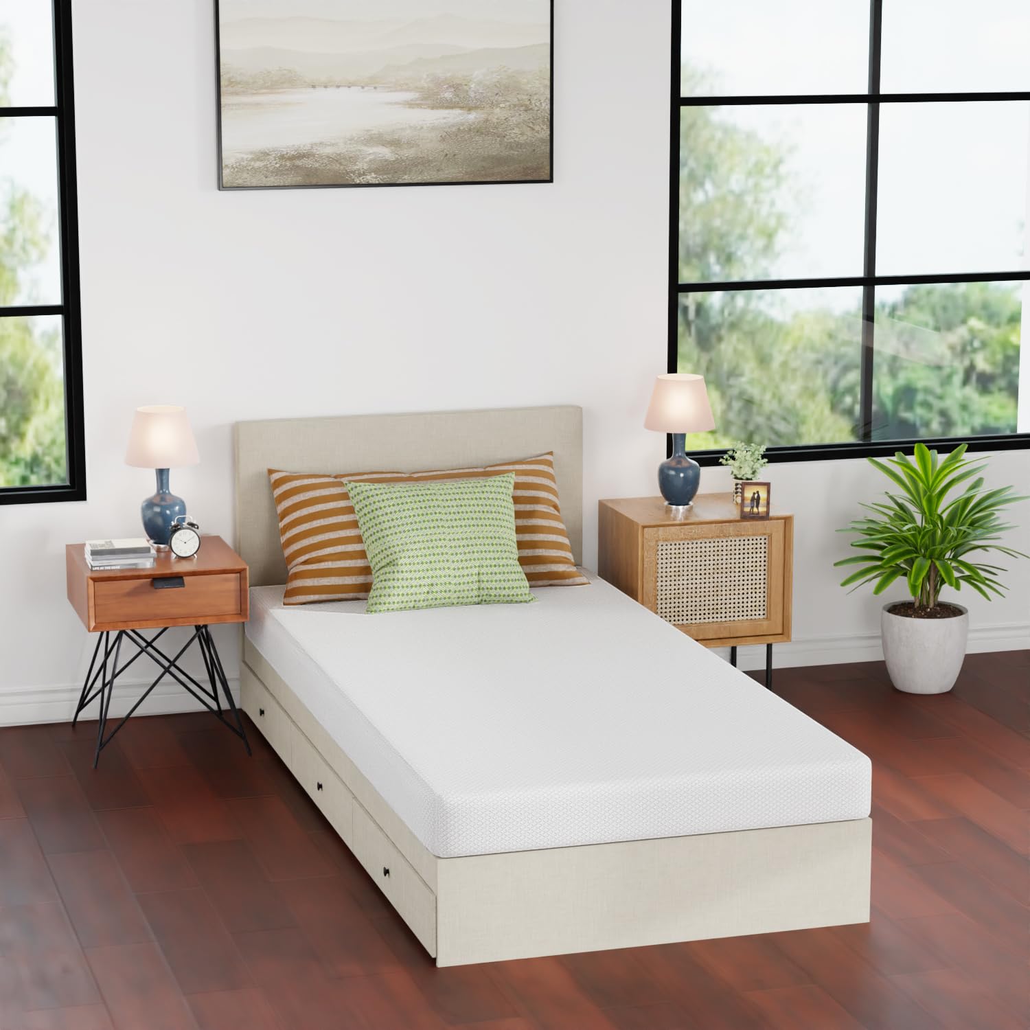 FDW 5 Inch Gel Memory Foam Mattress - Medium-Firm Twin XL Mattress for Pressure Relief & Cool Sleep - CertiPUR-US Certified Mattress in a Box for Kids & Adults - Perfect for Guest Rooms, Dorms & RVs