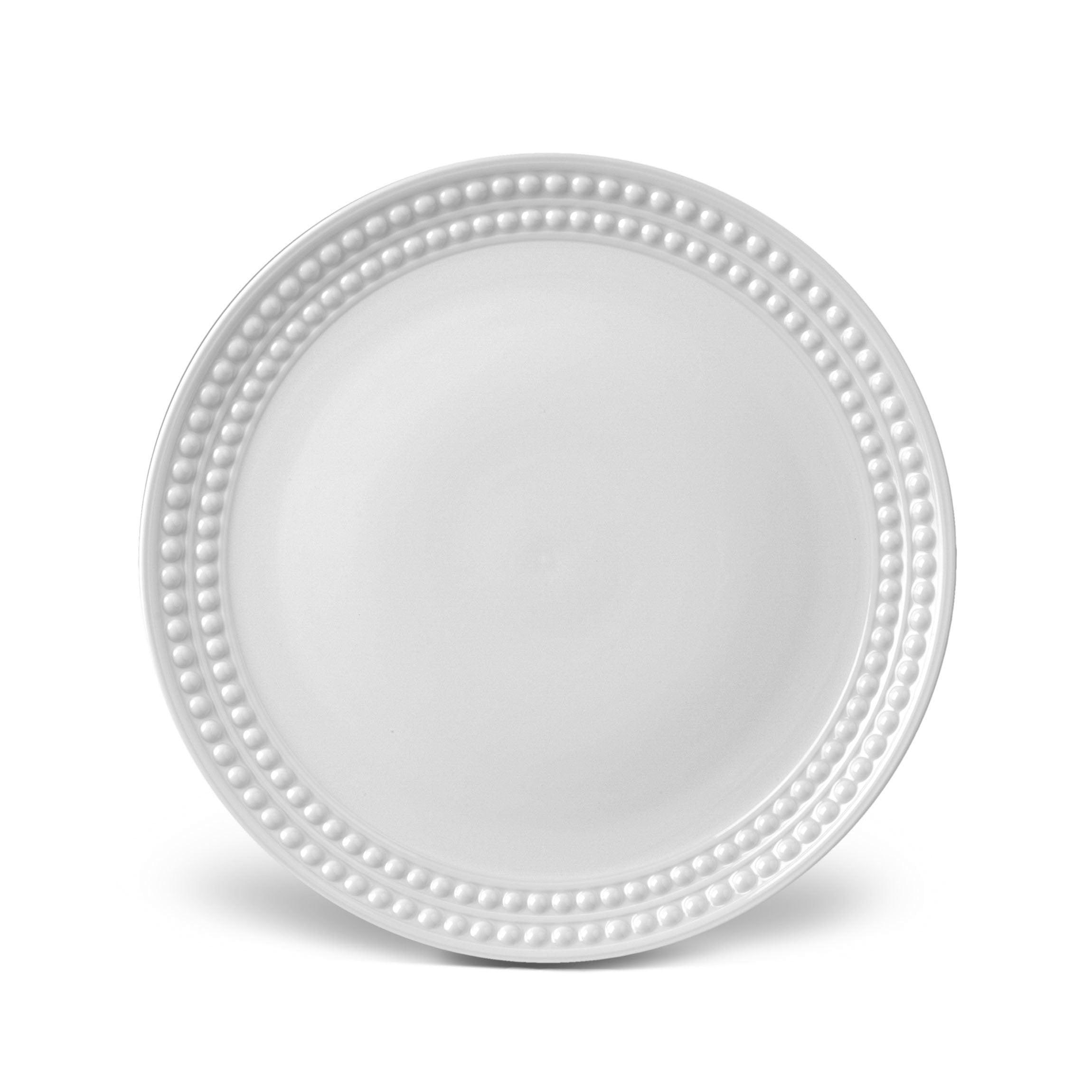Perlée Elegant Porcelain Dinner Plate Set - Fine China for Formal Dining, Entertaining & Special Occasions - 10.5
