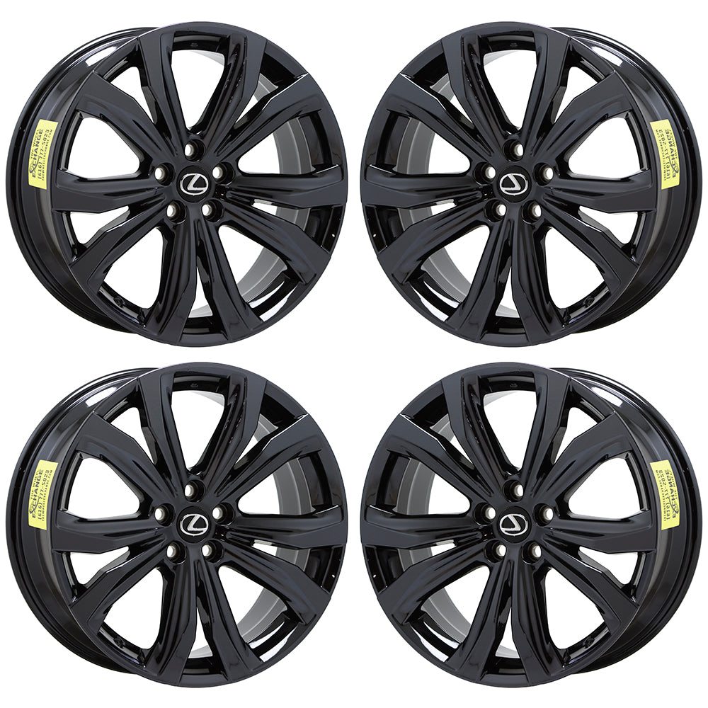 Lexus RX350 RX450H Black Chrome Wheels Rims - OEM Factory Set 74338 (Exchange) - Perfect for Luxury SUV Upgrades & Customization
