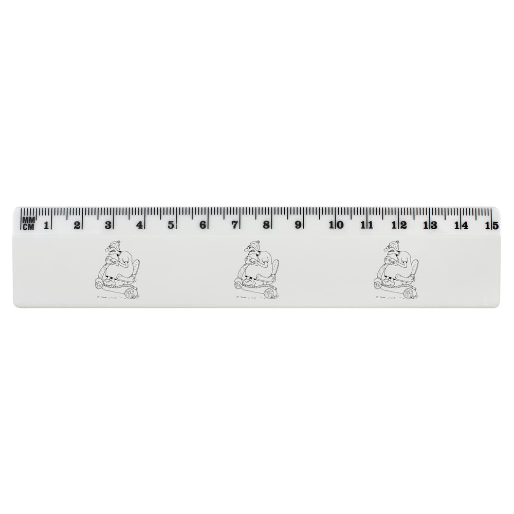 Azeeda 6 Inch White Plastic Ruler with 
