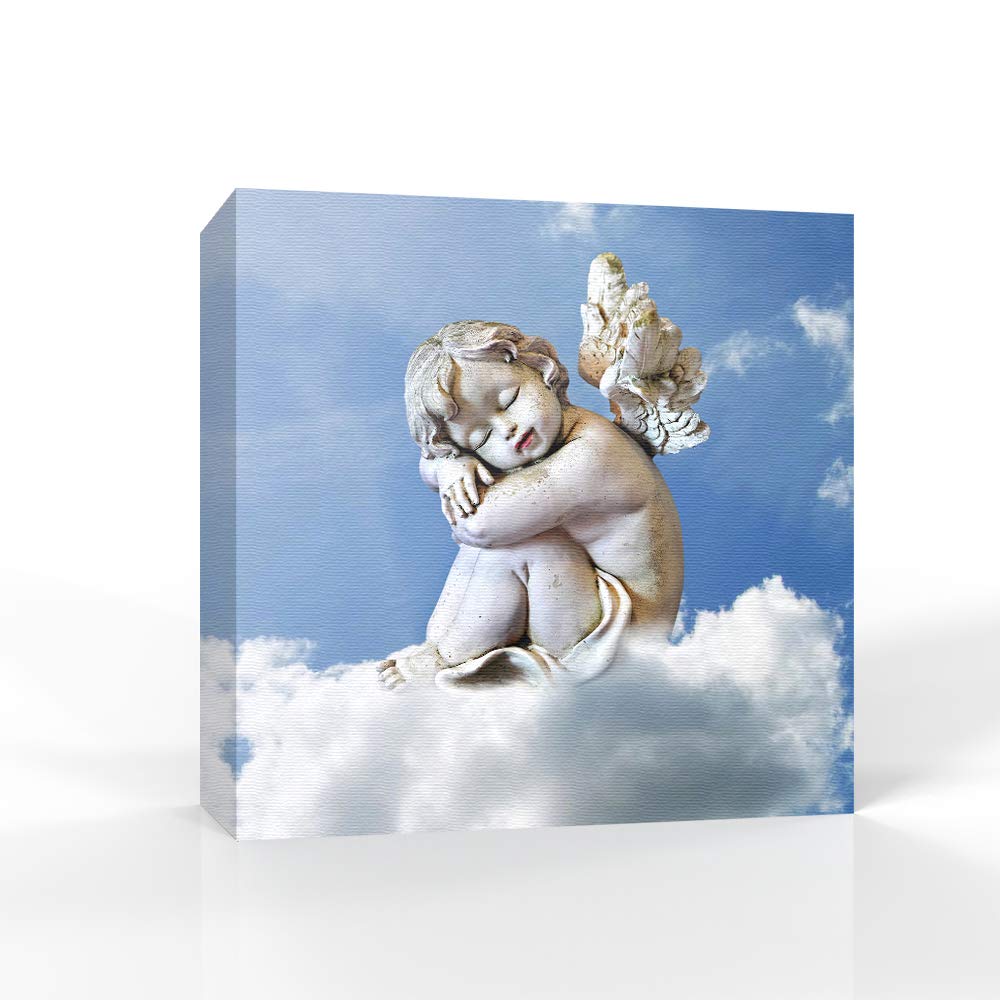 Wall26 Lovely Angel Canvas Wall Art - 12x12 Inch Framed Painting Prints, Home Decor for Bedroom & Living Room | Perfect Gift for Housewarming & Christmas Decorations