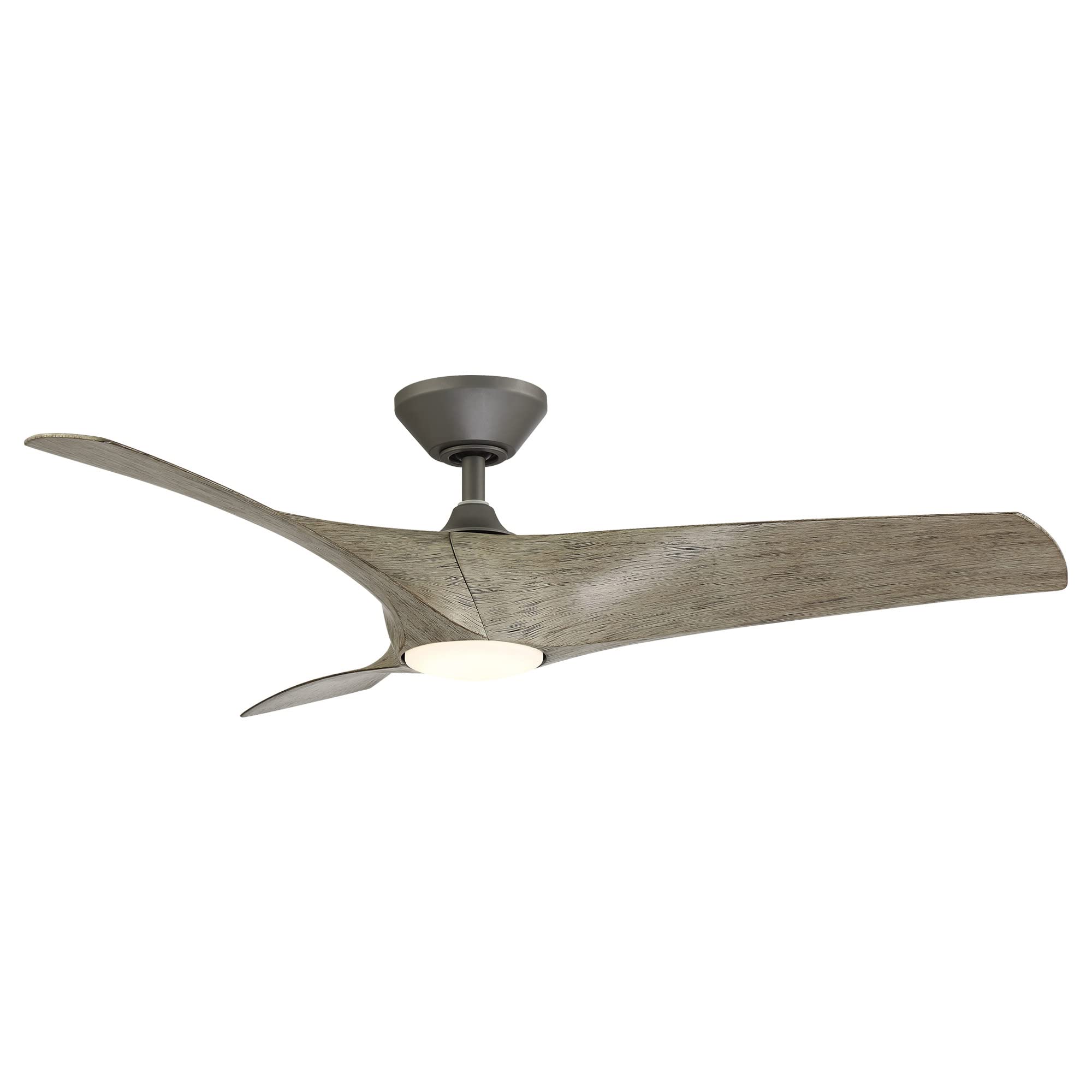 Zephyr Smart 62in 3-Blade Ceiling Fan with LED Light Kit & Remote Control - Graphite Weathered Wood, Alexa & Google Assistant Compatible, Perfect for Living Rooms, Bedrooms, and Patios