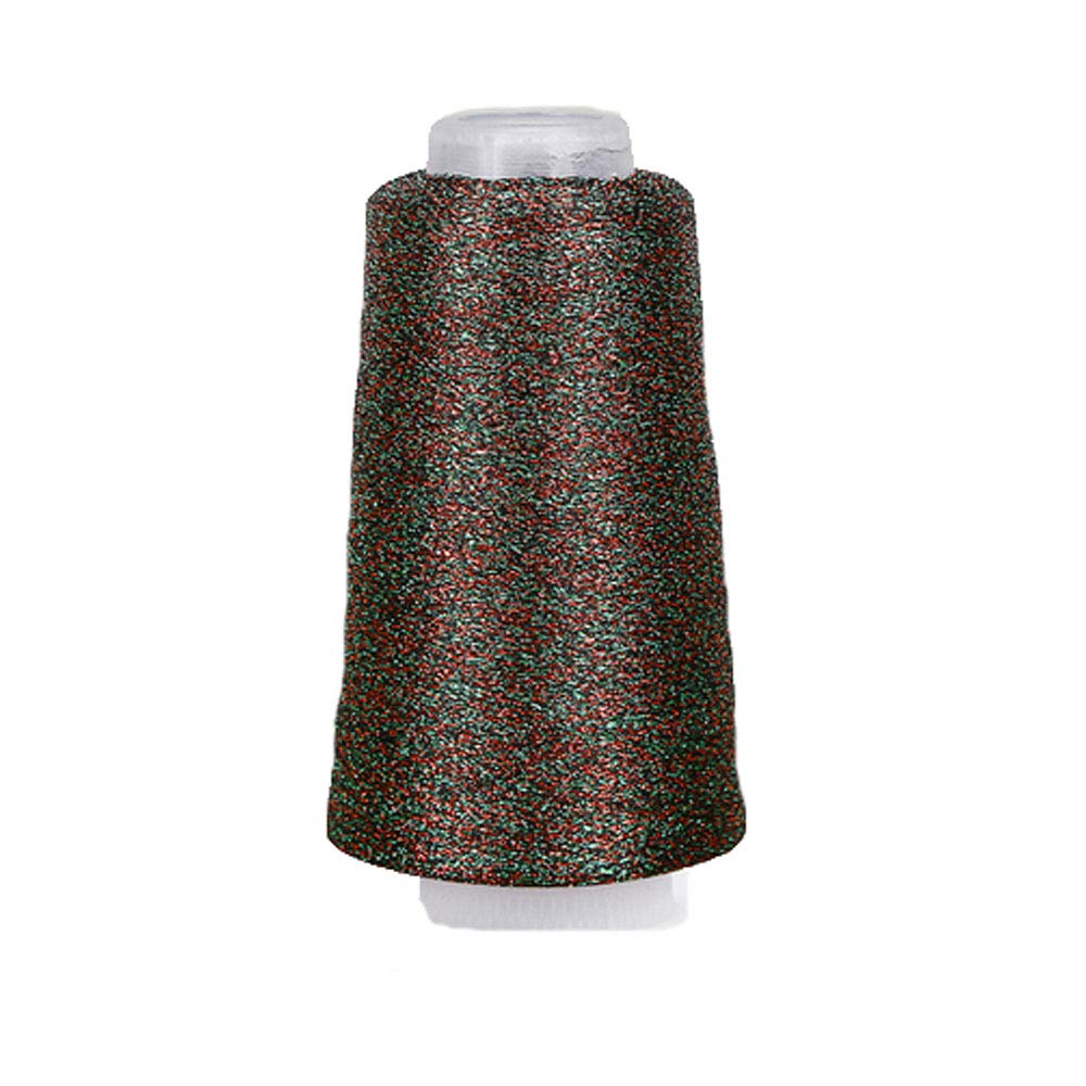 Shiny Crochet Yarn - Green & Red Glitter Knitting Yarn with Lurex Sparkle Thread (100g) for DIY Sweaters, Scarves, Shawls & Doll Clothes - Perfect for Holiday Crafts & Gift Making