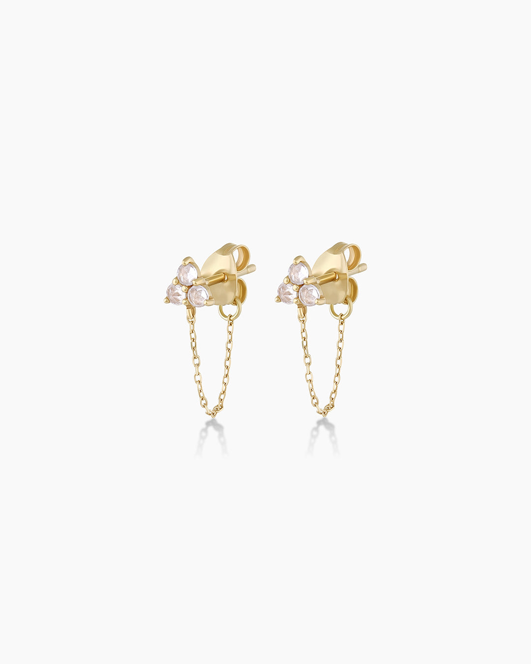 White Sapphire Huggie Earrings for Women - Elegant & Hypoallergenic Hoop Earrings for Everyday Wear & Special Occasions