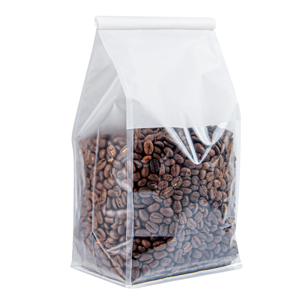 Premium White Cotton Paper Tin Tie Bags with Clear Window - 5