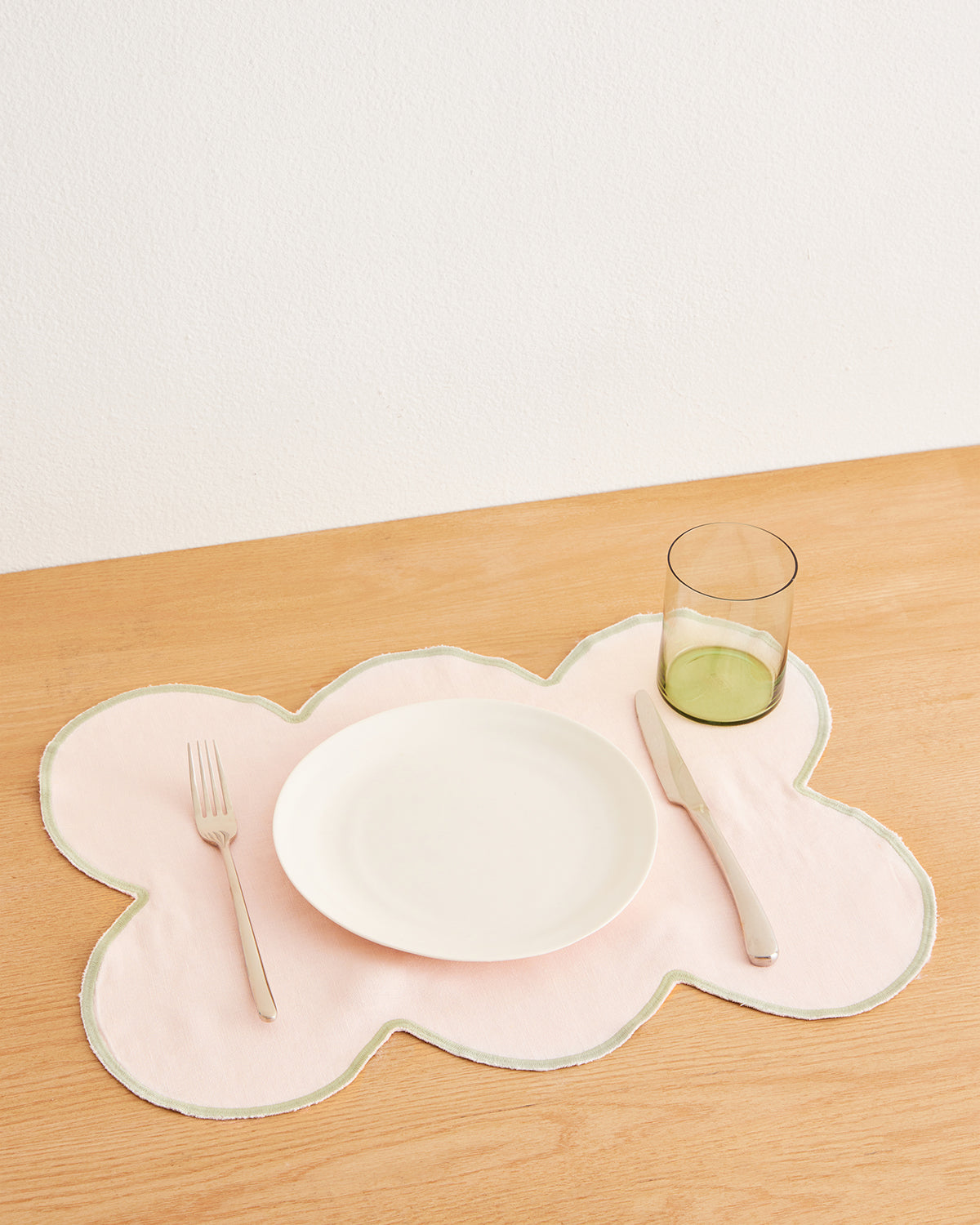 Premium Rosewater & Sage 100% French Flax Linen Placemats Set of 4 - Eco-Friendly Table Decor for Dining, Kitchen, and Home Styling