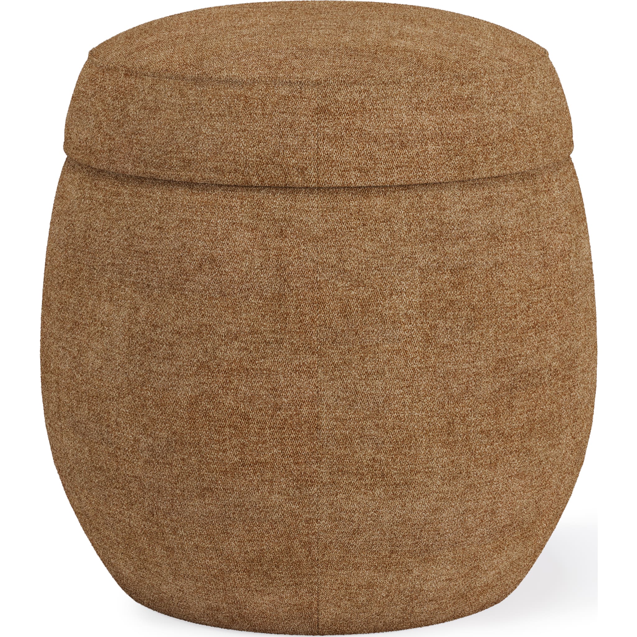 Flex Upholstered Ottoman in Porcini Chenille - Modern Footrest & Storage Bench for Living Room, Bedroom, or Nursery - Soft & Durable Home Decor Accent