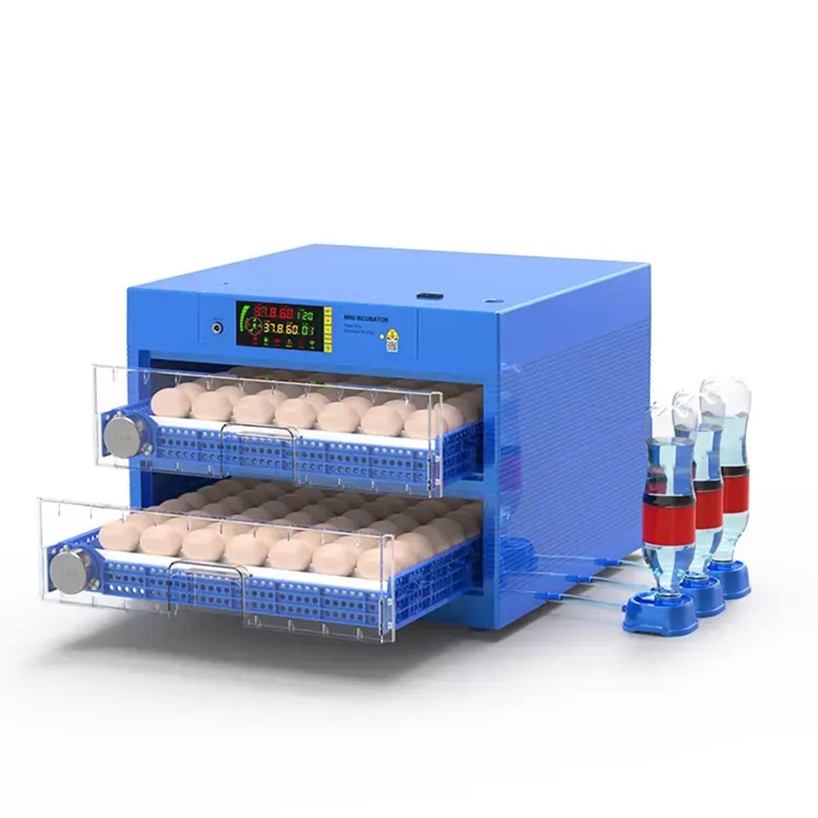 Automatic Egg Incubator for Chicken Duck Goose - 129 Eggs Capacity with LED Display, Auto Turning, Temperature Control & Ventilation System - Perfect for Home Poultry Farming and Hatching Birds