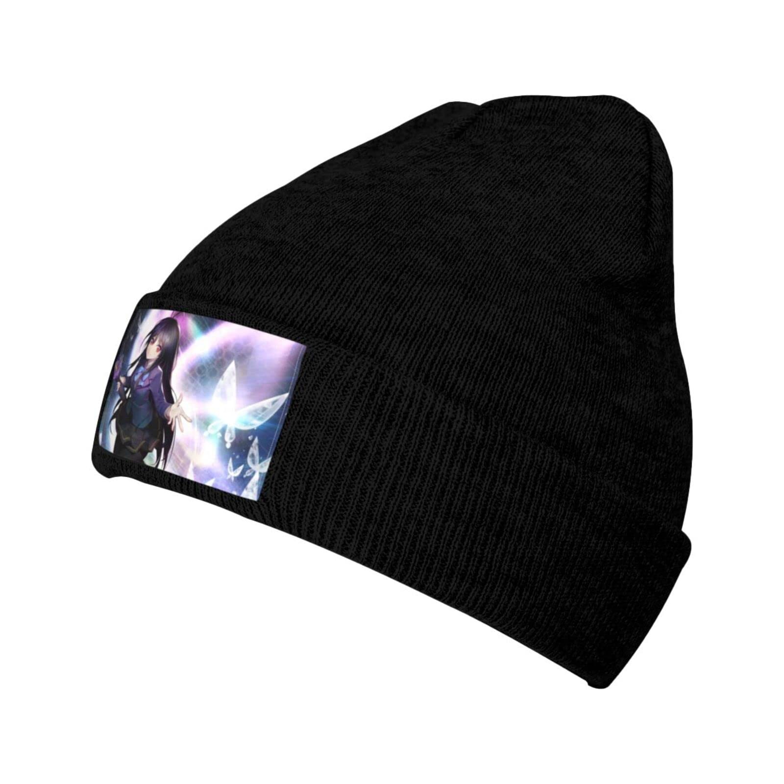 NarcNton Accel World Beanie Hats for Men & Women - Winter Skull Cap, Thermal Knit Hats, Lightweight Toboggan Cap in Black - Perfect for Skiing, Snowboarding & Outdoor Winter Activities