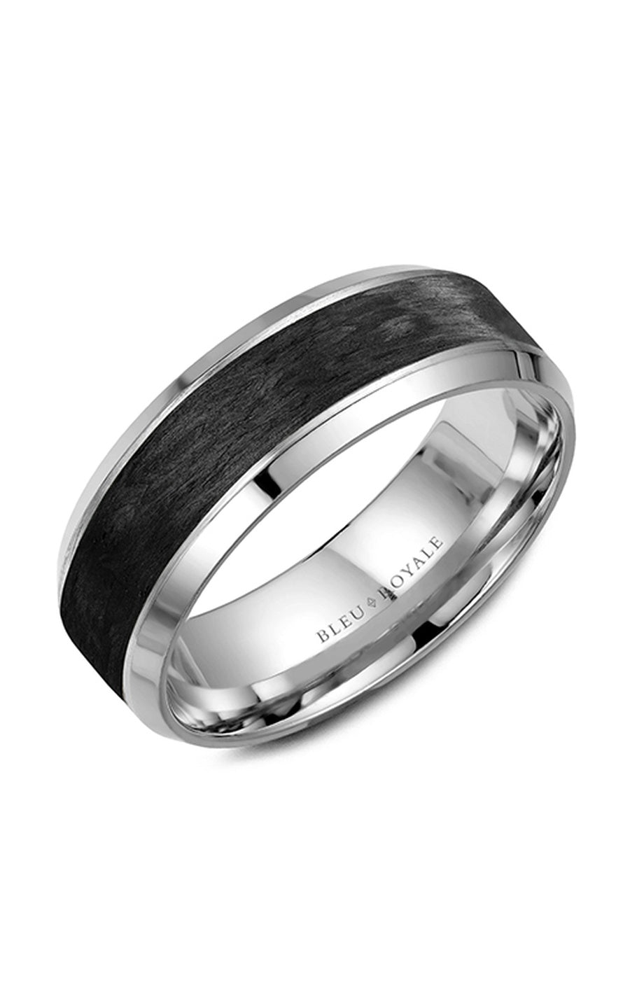 Bleu Royale Men's Wedding Band RYL 064W75 - 14K White Gold Classic Ring for Grooms & Engagement - Perfect for Weddings, Anniversaries & Special Occasions