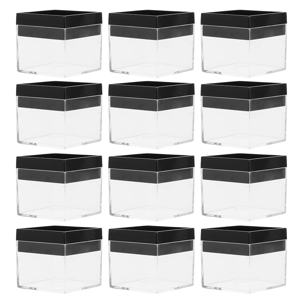 ULTECHNOVO 12-Piece Clear Jewelry Display Case Set - Square Transparent Storage Box for Jewelry, Minerals & Collectibles - Perfect for Retail Stores, Home Organization & Showcase Displays