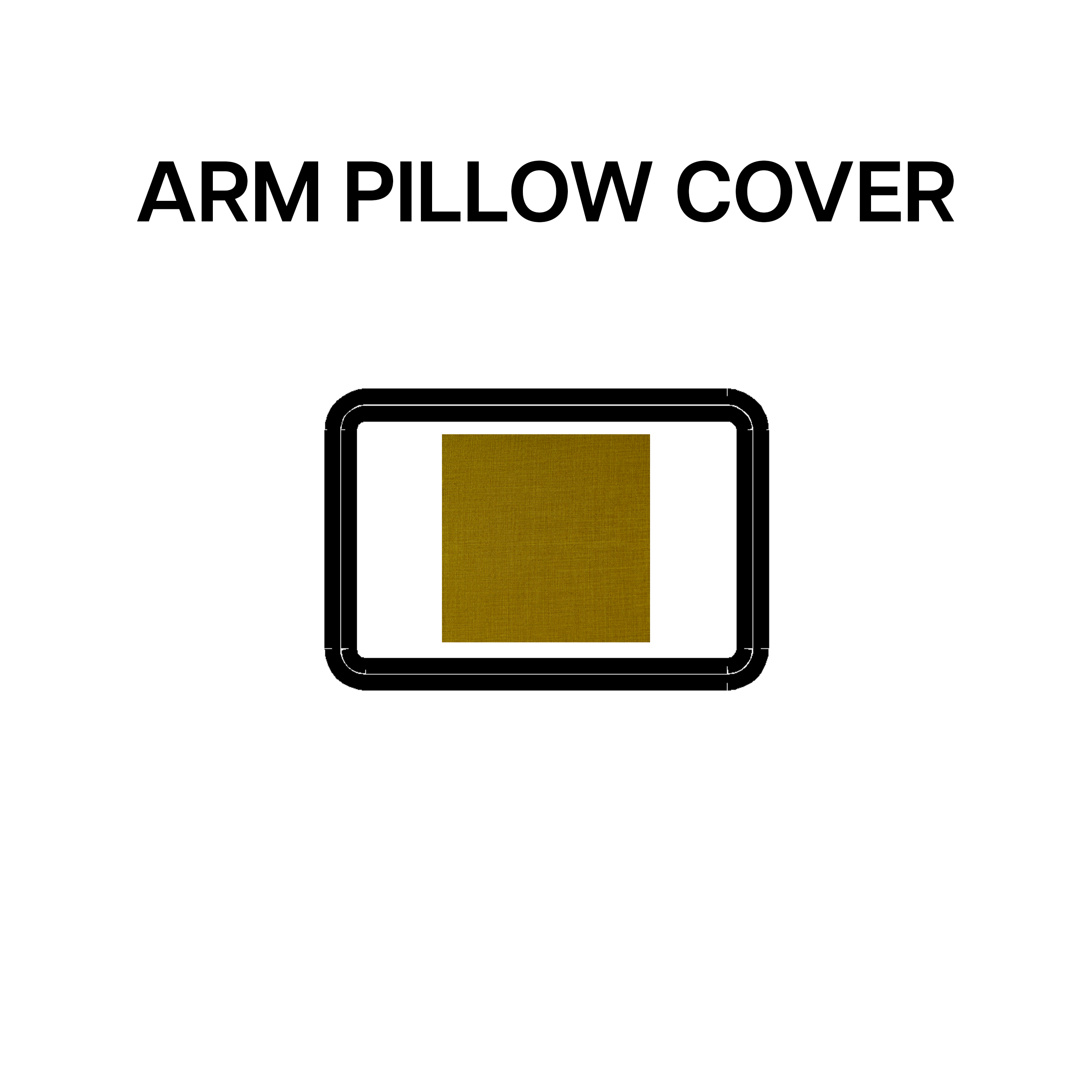 Olive Green Arm Pillow Cover BP 639 25 - Soft & Comfortable Support for Reading, Watching TV, or Traveling