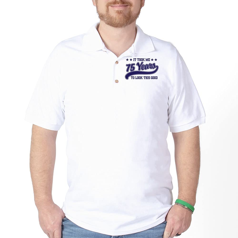 Funny 75th Birthday Golf Polo Shirt for Golfers & Parties