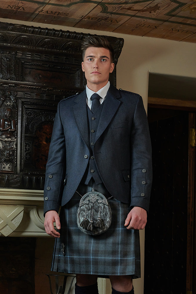 Midnight Blue Crail Jacket & Waistcoat Set - Premium Clunie Range Collection | Formal Wear for Weddings, Business Events & Special Occasions