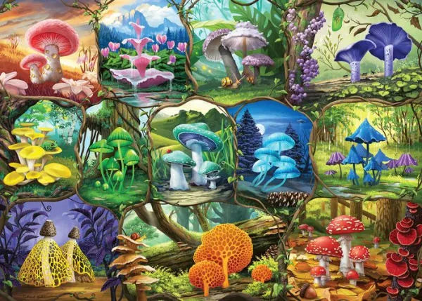 1000 Pieces Beautiful Mushroom Puzzle - Fun & Challenging Jigsaw Puzzle for Adults & Kids - Perfect for Family Game Night & Relaxation