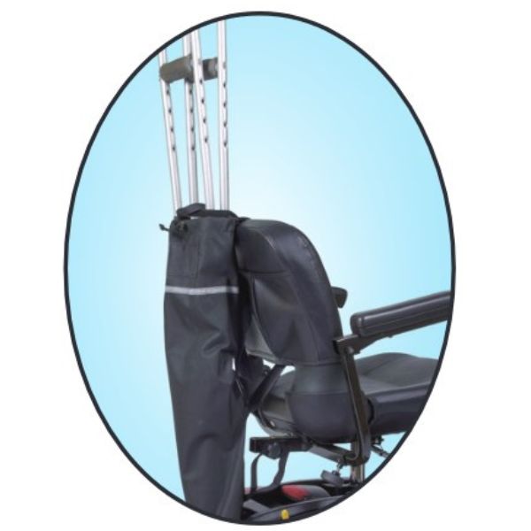 Golden Technology Crutch Holder - Adjustable Walking Cane Holder for Elderly & Disabled - Hands-Free Mobility Aid for Home, Hospital & Travel Use