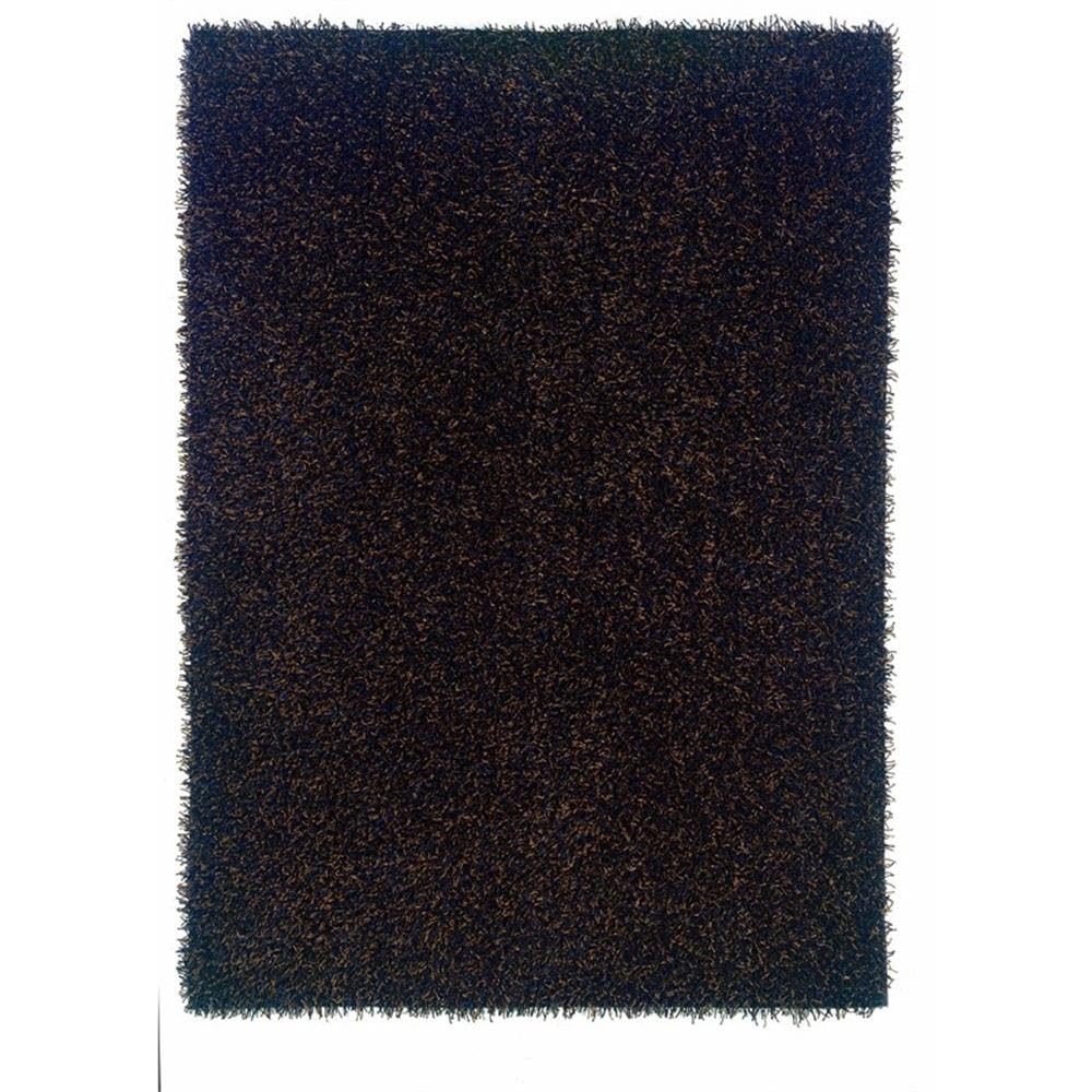 Linon Confetti Shag Polyester 5'x7' Area Rug in Brown and Black - Soft Plush Carpet for Living Room, Bedroom, and Dorm Decor