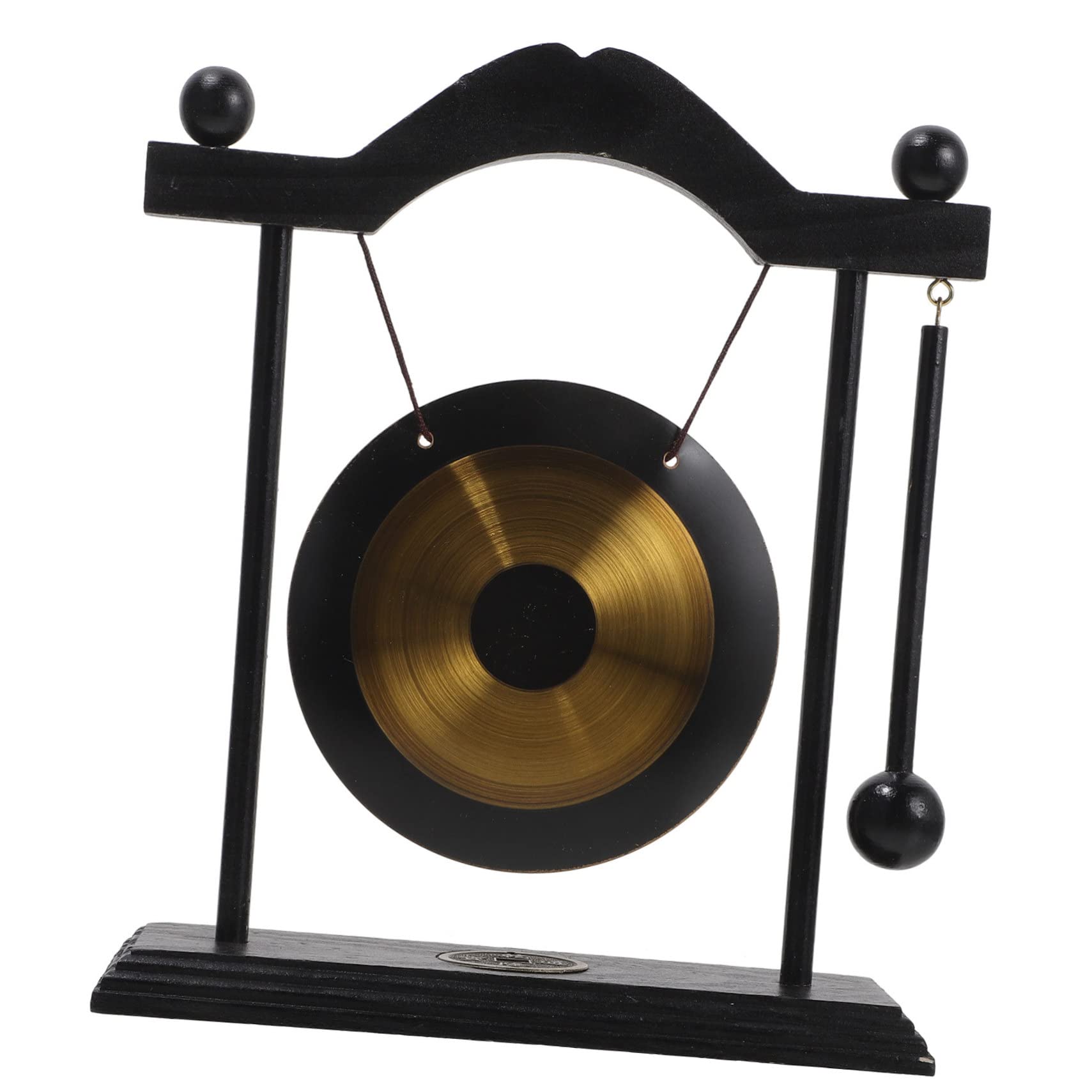 FUNOMOCYA Feng Shui Gong Set - Chinese Zen Meditation Table Gong, Wooden Desktop Bell for Feng Shui Decor, Home Office Meditation & Spiritual Practice